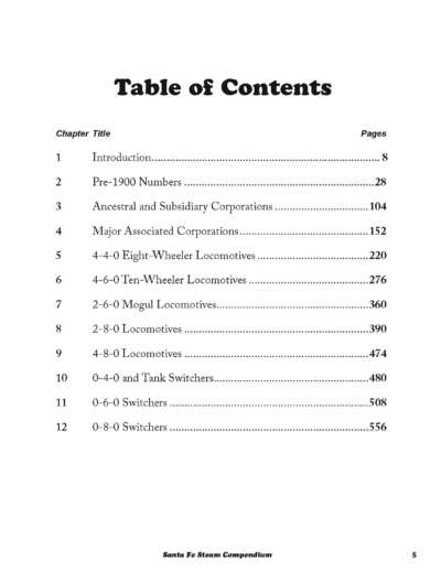 Steam Compendium vol 2 Table of Contents