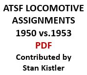 Santa Fe Locomotive Assignments - 1950 versus 1953 (PDF)