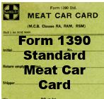Form 1390 Standard - Meat Car Card