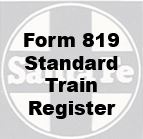 Form 819 Standard - Train Register