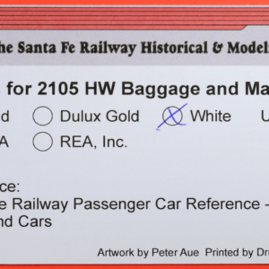 HO Decals - 2105 Series HW Baggage & Mail, White REA