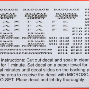 HO Decals - 2105 Series HW Baggage & Mail, White REA - Image 2