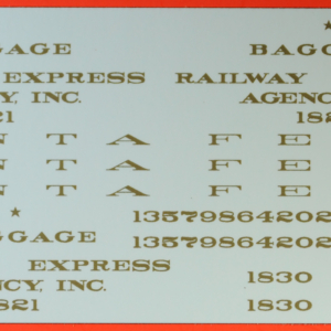 HO Decals - 18XX Series HW Baggage & Express, Gold REA, Inc. - Image 2