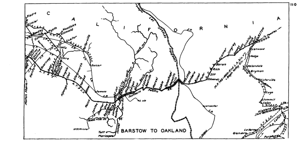 1952 Valley Division Track Charts [wa] – The Santa Fe Railway 