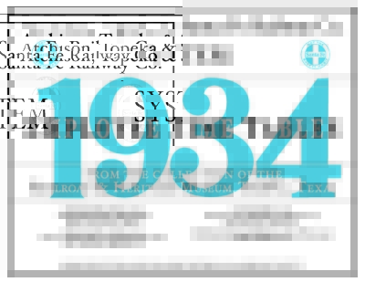1934 System Time Tables