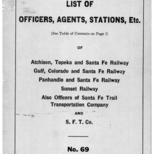 1962 Form 598 #69 - [List of] Officers, Agents, Stations, etc., July 1, 1962 (TA)