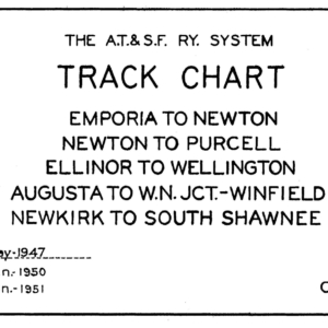 1951 Emporia-Newton Newton-Purcell Ellinor-Wellington Augusta-Winfield Newkirk-S Shawnee Track Chart [WA]