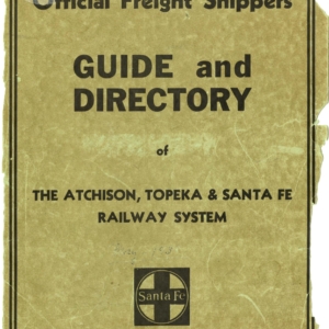 ATSF Official Freight Shippers Guide and Directory circa 1939 (TA)