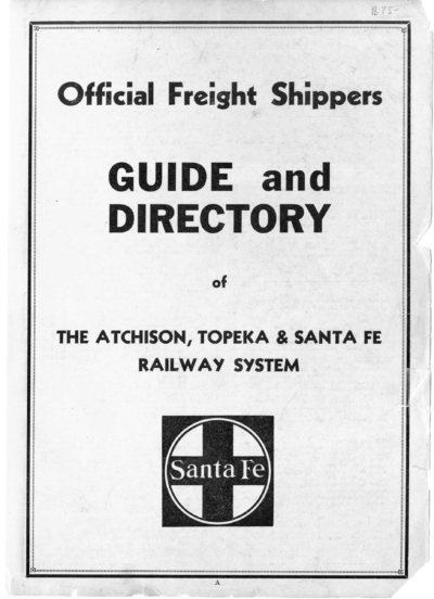 ATSF Official Freight Shippers Guide and Directory circa 1939 (TA) - Image 2