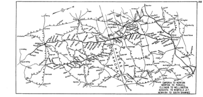 1951 Emporia-Newton Newton-Purcell Ellinor-Wellington Augusta-Winfield Newkirk-S Shawnee Track Chart [WA] - Image 2