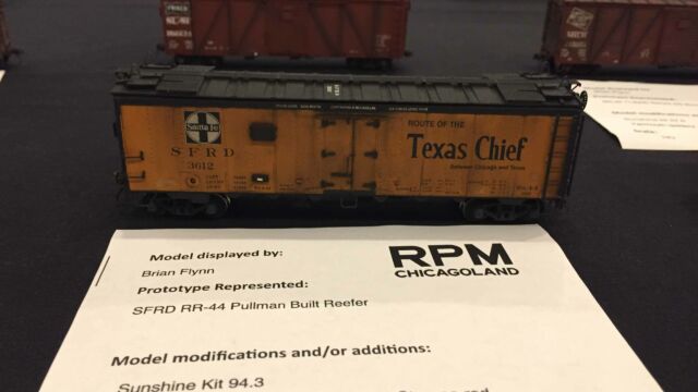 SFRD Rr-44 Brian Flynn Model, shown at 2017 Chicago RPM meet. Built from Sunshine kit with ladder rungs replaced by 0.010 styrene rod. Model by Brian Flynn, Eric Hiser photo SFRD Rr-44 #3612 (model)