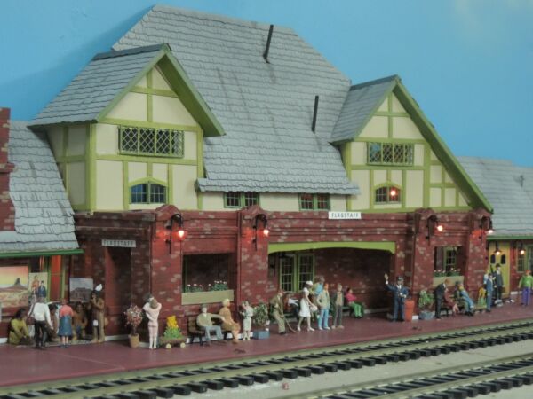 Model of Flagstaff, AZ depot scratch built by John Smith in O scale. Model and photo by John Smith. Model of Flagstaff, AZ depot by John Smith