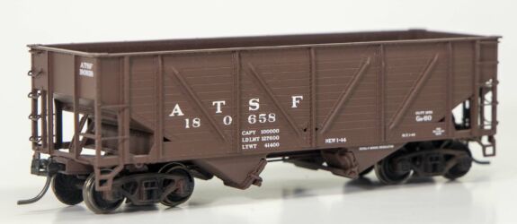 ATSF Ga-60 #180658. Proto 2000 model, Steve Sandifer photo. ATSF Ga-60 #180658 (model)