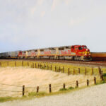 This is a photo from my layout of a hot westbound intermodal train passing the elevator at Black, TX. This photo won first place at the Tulsa convention in 2017.