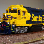 I built this model from a Kato GP35 and many details were added / altered to represent the prototype as it appeared in 1995 after it's repaint into fresh blue and yellow. This model won a ribbon and received a certificate at the Chicago Convention in 2025.